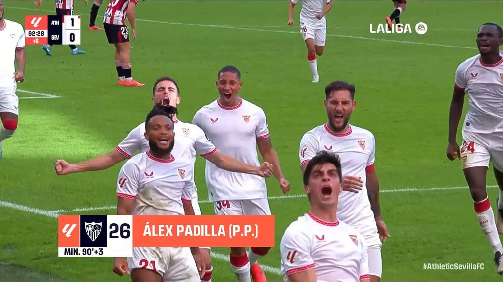 Athletic 1-1 Sevilla: Gol de Alex Padilla en propia puerta