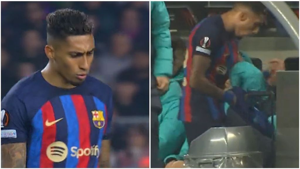 Raphinha pide perdón por su enfado y Xavi le quita importancia: “No va a pasar más"