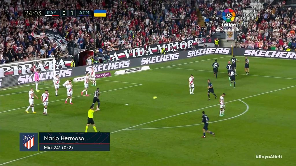 Rayo 0-2 Atlético: Gol de Mario Hermoso