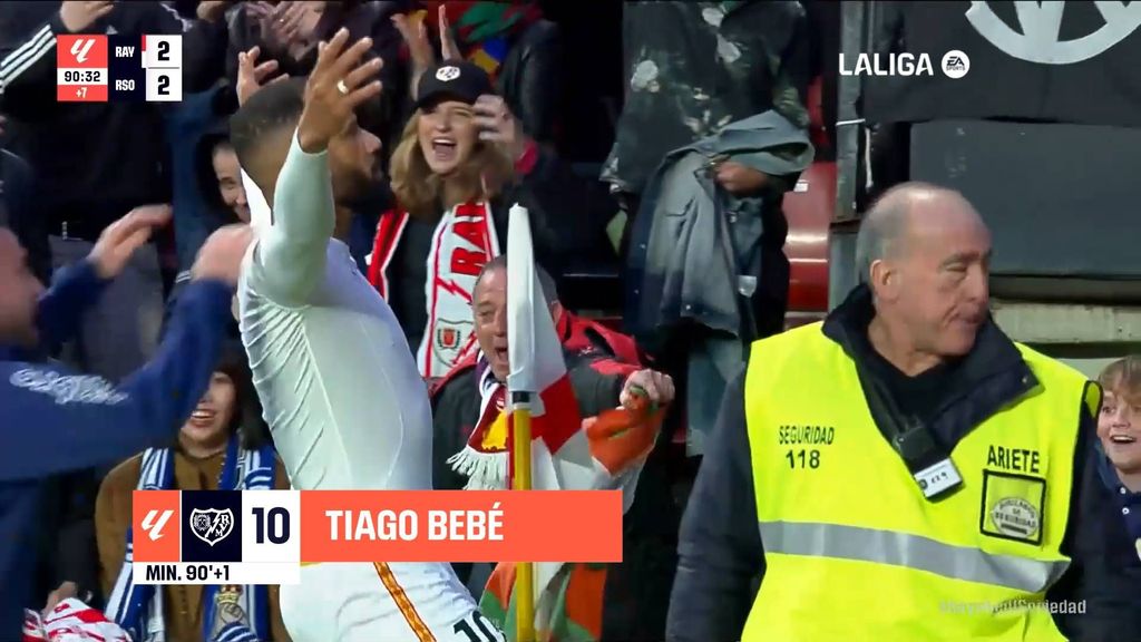 Rayo Vallecano 2-2 Real Sociedad: Gol de Bebé