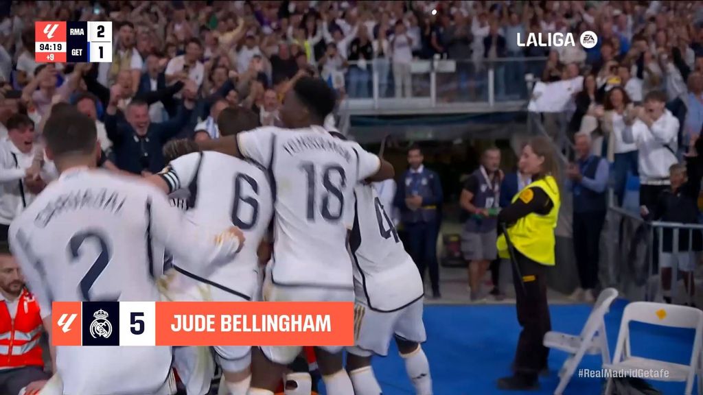 Real Madrid 2-1 Getafe: Gol de Bellingham