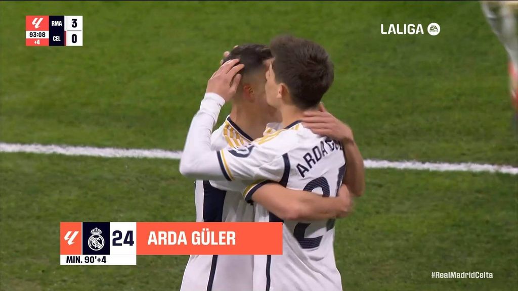 Real Madrid 4-0 Celta: Gol de Arda Güler