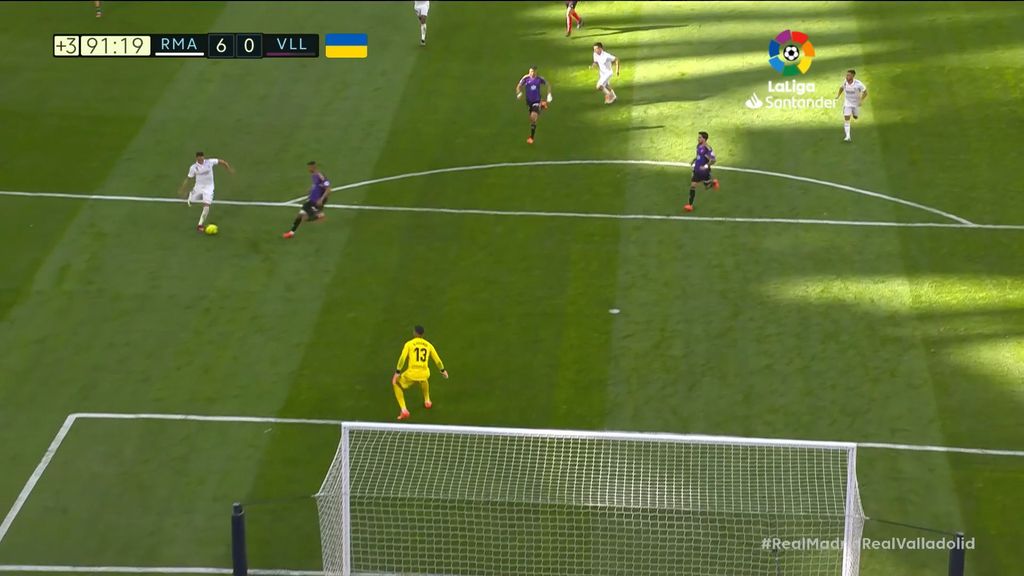 Real Madrid 6-0 Real Valladolid: Gol de Lucas Vázquez tras asistencia de Hazard