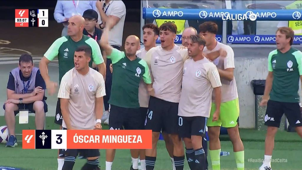 Real Sociedad 1-1 Celta: Gol de Mingueza