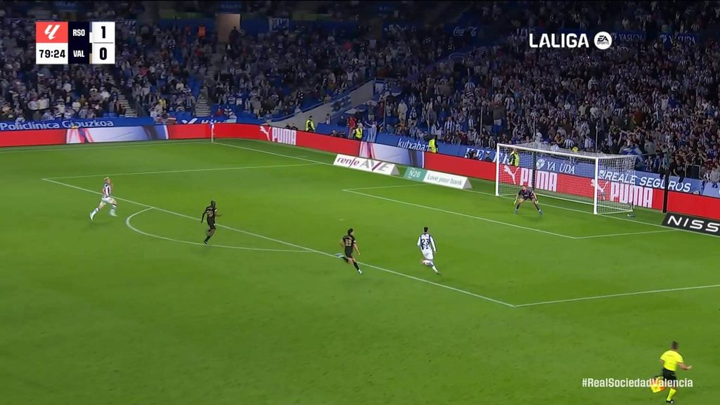 Real Sociedad 2-0 Valencia: Gol de Oskarsson