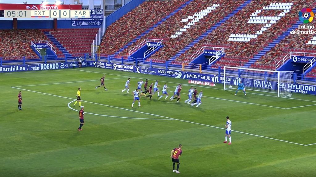 Extremadura 1-2 Zaragoza: Resumen del partido