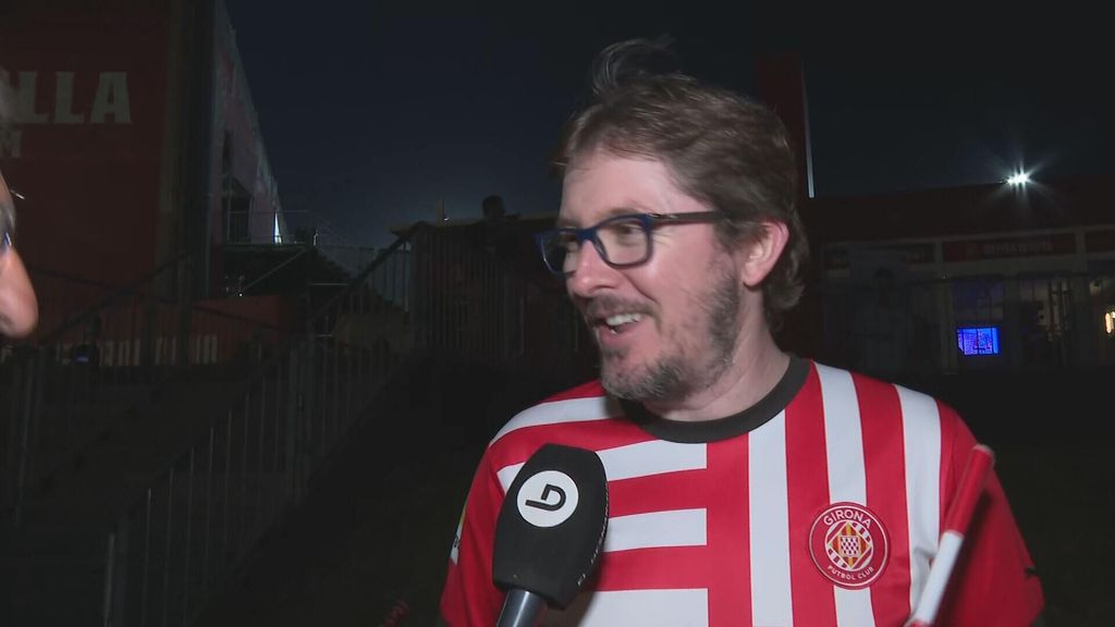 La afición del Girona, en un sueño tras el pase a Champions: "He llorado al escuchar el himno"