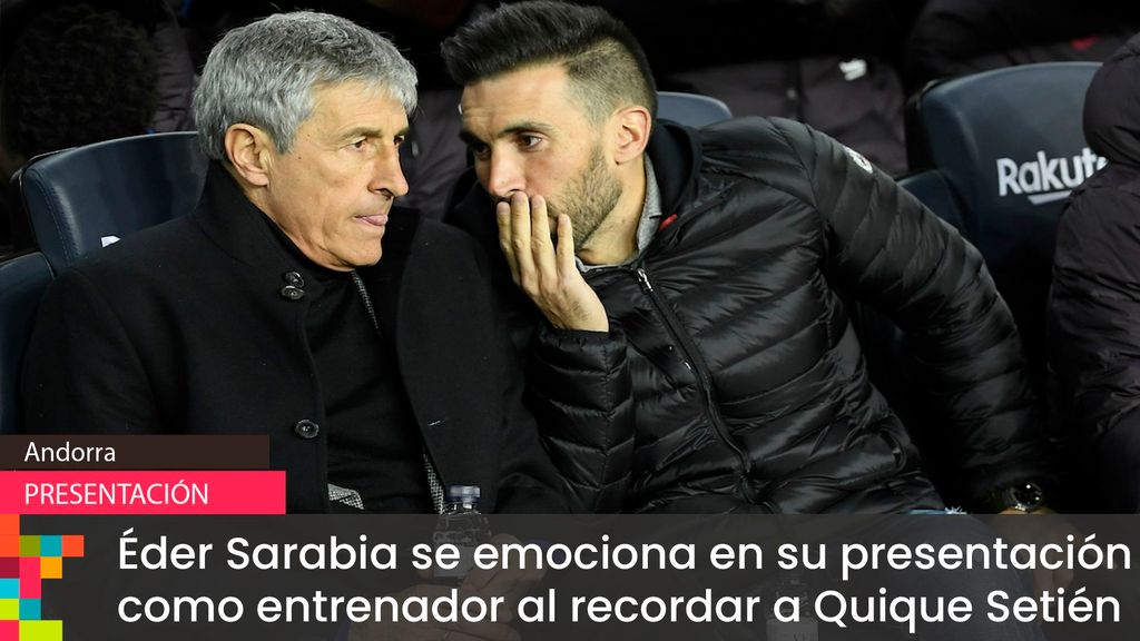 Eder Sarabia se emociona al acordarse de Quique Setién