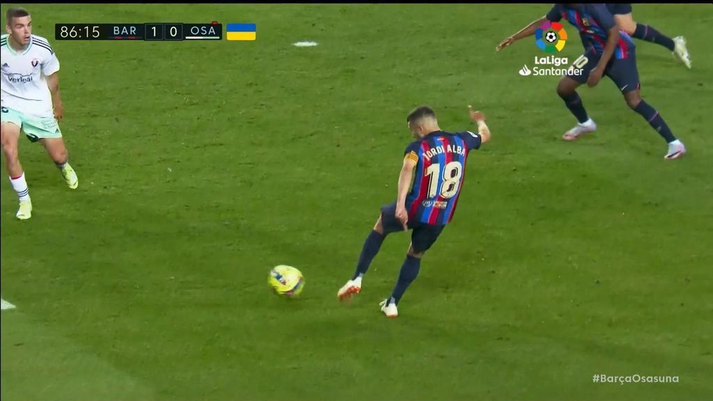 Barcelona 1-0 Osasuna: Gol de Jordi Alba