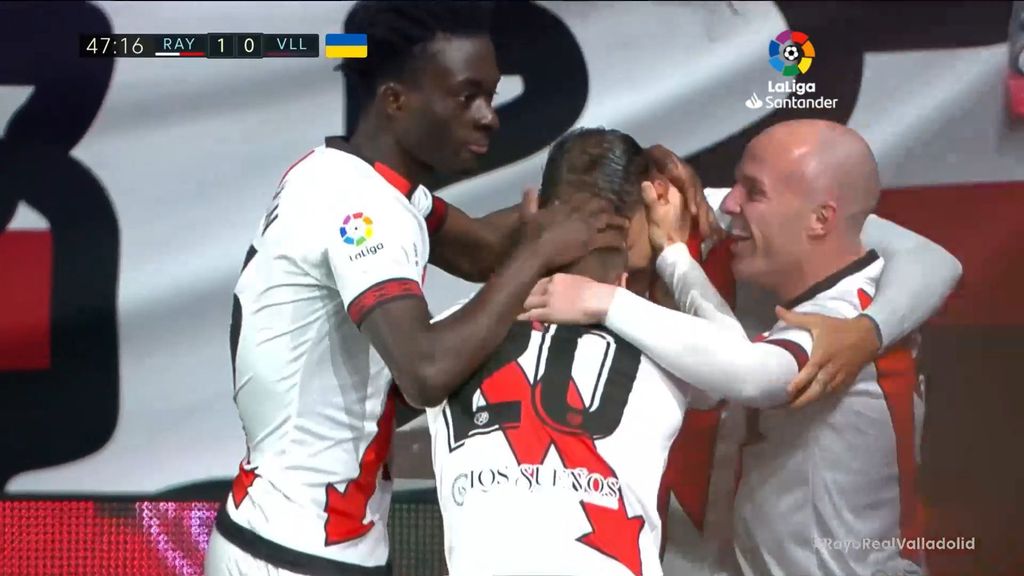 Rayo Vallecano 1-0 Real Valladolid: Gol de Raúl de Tomás