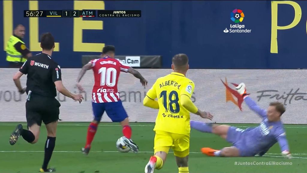 Villarreal 1-2 Atlético Madrid: Gol de Correa