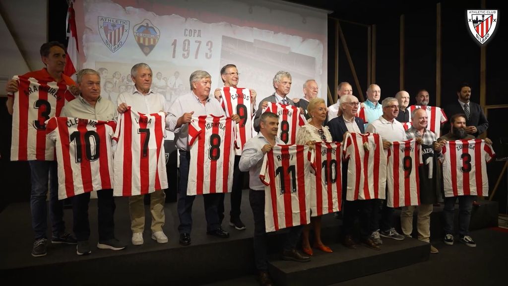 Emotivo homenaje al Athletic por su Copa del Generalísimo hace 50 años