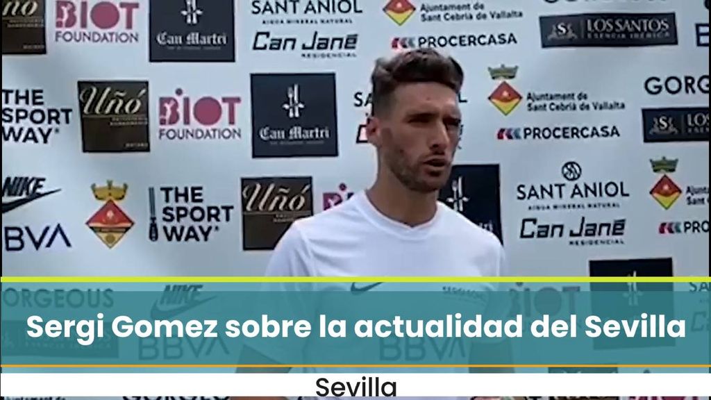 Sergi Gómez habla en un campus sobre la actualidad sevillista