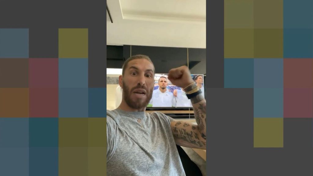 Así vivió Sergio Ramos el momento de la interpretación del himno antes del Suiza-España