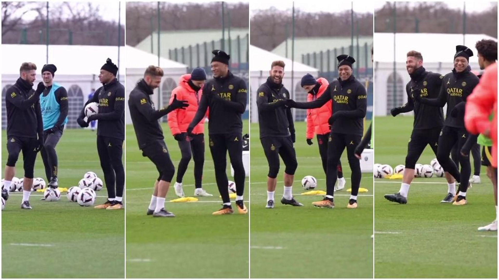 Sergio Ramos reta a Mbappé en el entrenamiento del PSG: "¿Juventud o experiencia?" Sergio Ramos reta a Mbappé en el entrenamiento del PSG: "¿Juventud o experiencia?"