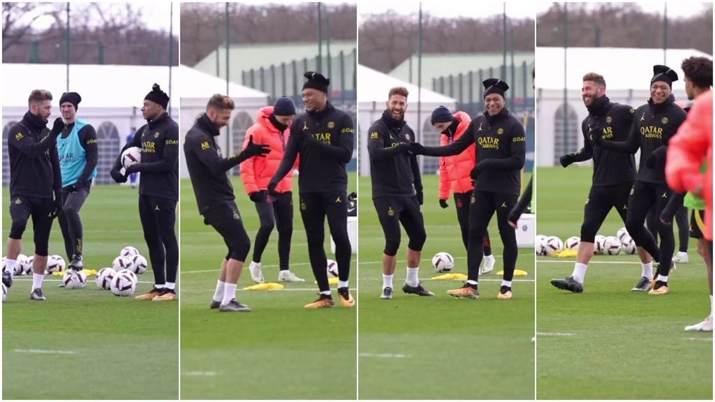 Sergio Ramos reta a Mbappé en el entrenamiento del PSG: "¿Juventud o experiencia?"