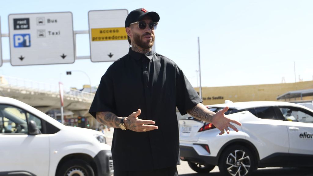 Sergio Ramos aterriza en el aeropuerto de San Pablo para firmar con el Sevilla y regresar a casa