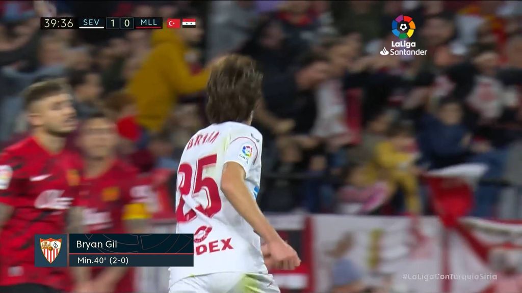 Sevilla 2-0 Mallorca: Gol de Bryan Gil