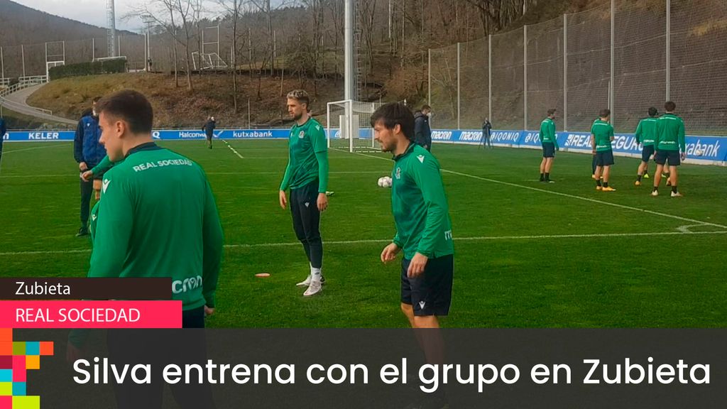 Silva entrena con el grupo en Zubieta