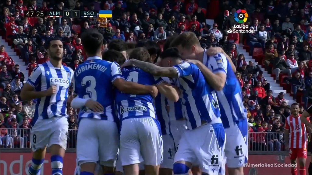 Almería 0-1 Real Sociedad: Gol de Silva