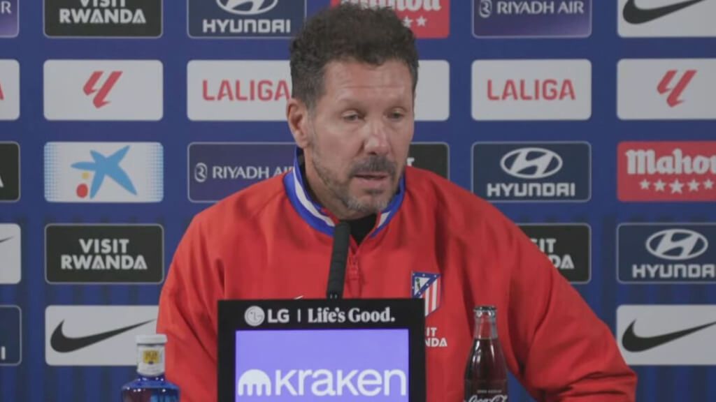 Simeone se deshace en halagos con Almeyda y su Sevilla: "Es uno de los equipos de LALIGA que mejor presiona"