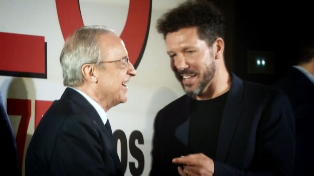 La amistosa conversación entre el Cholo Simeone y Florentino Pérez