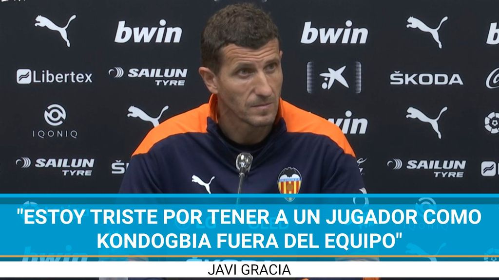 Javi Gracia: "Estoy triste por tener a un jugador como Kondogbia fuera del equipo" (17/10/2020)