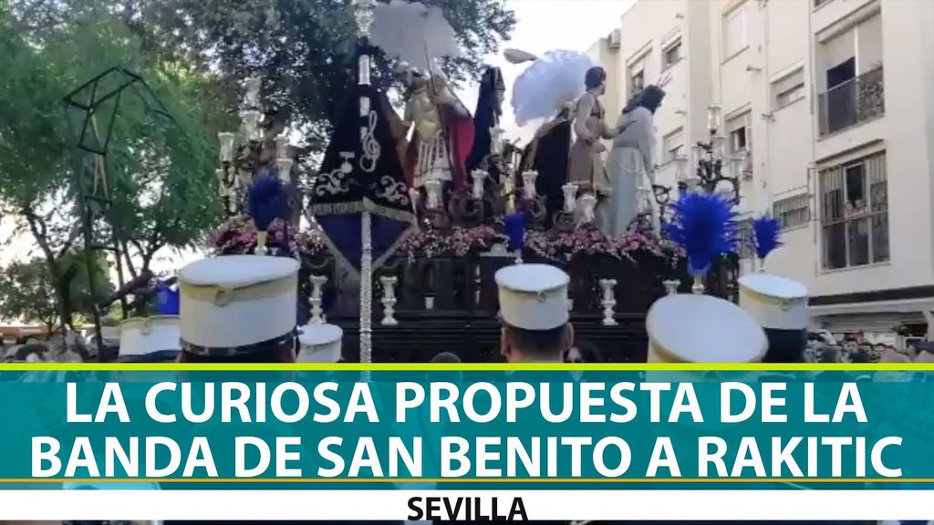 La propuesta de la banda de la Encarnación de San Benito a Iván Rakitic para salir detrás del Señor de Nazaret de Pino Montano en Semana Santa