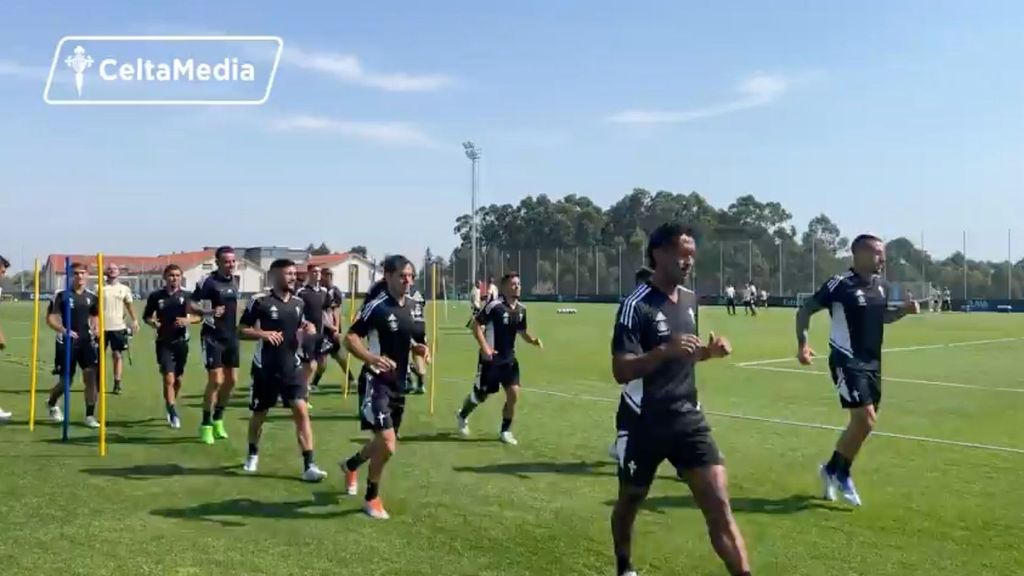 Último entrenamiento del Celta antes de viajar a Estados Unidos y México