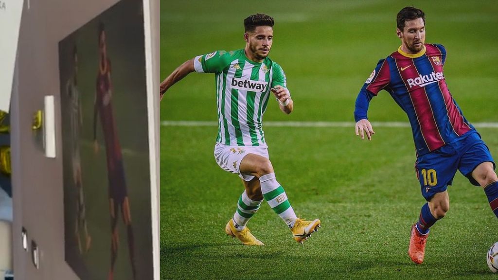 (MEDIASET) Álex Moreno enseña la jugada que tiene colgada en un cuadro de su salón: algún día se lo contará a sus nietos