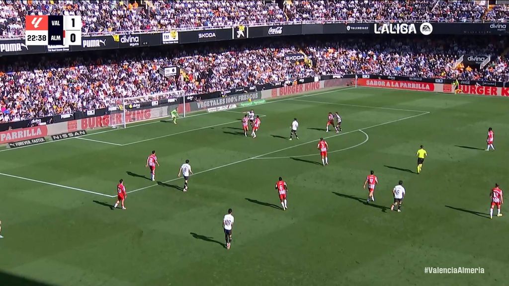 Valencia 2-0 Almería: Gol de Yaremchuk