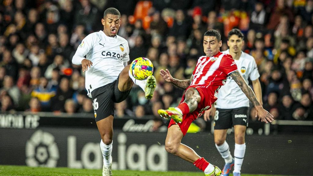 Valencia 2-2 Almería: Resumen del partido