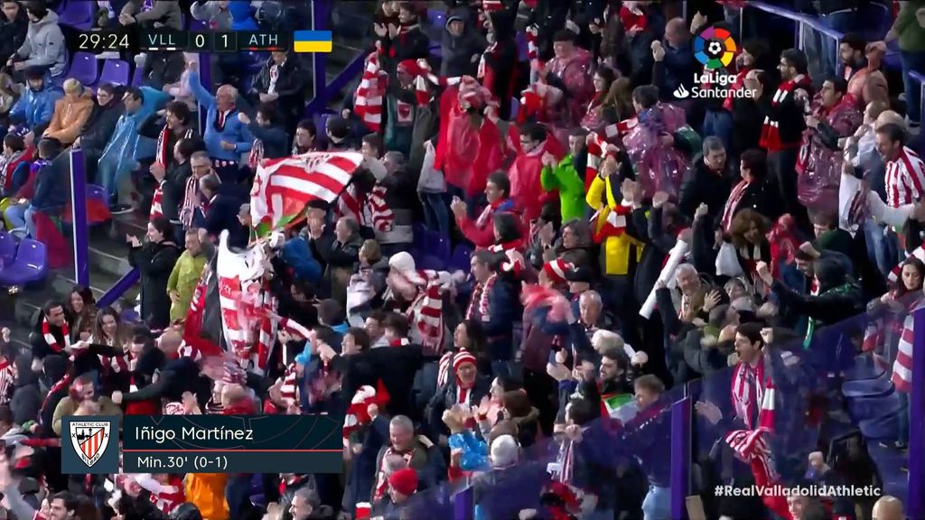 Valladolid 0-1 Athletic: Gol de Iñigo Martínez
