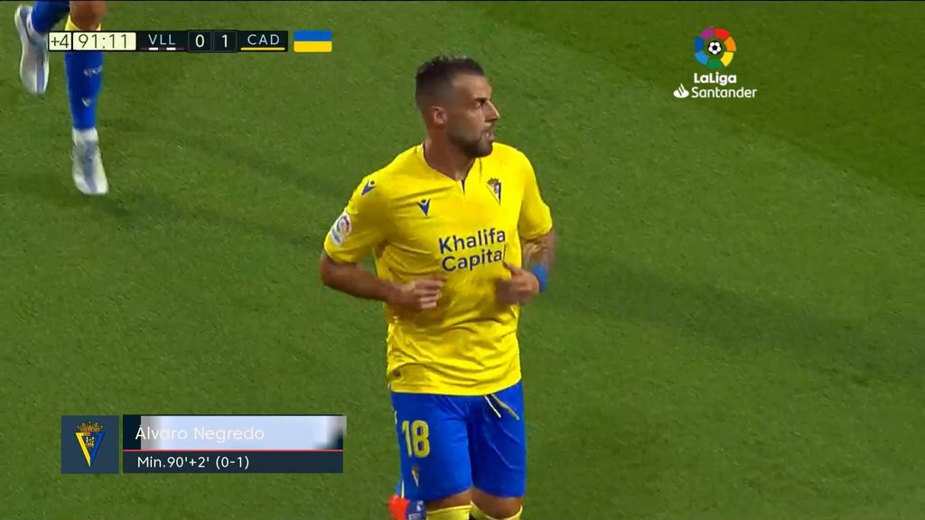 Valladolid 0-1 Cádiz: Gol de Negredo