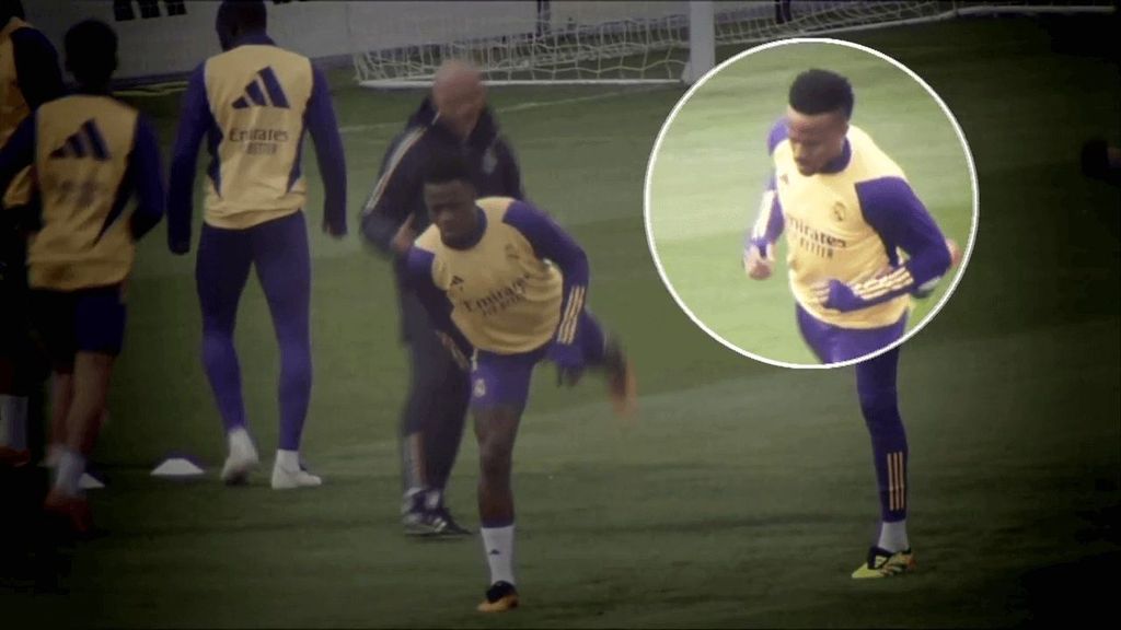 Militao, protagonista en el entrenamiento del Real Madrid