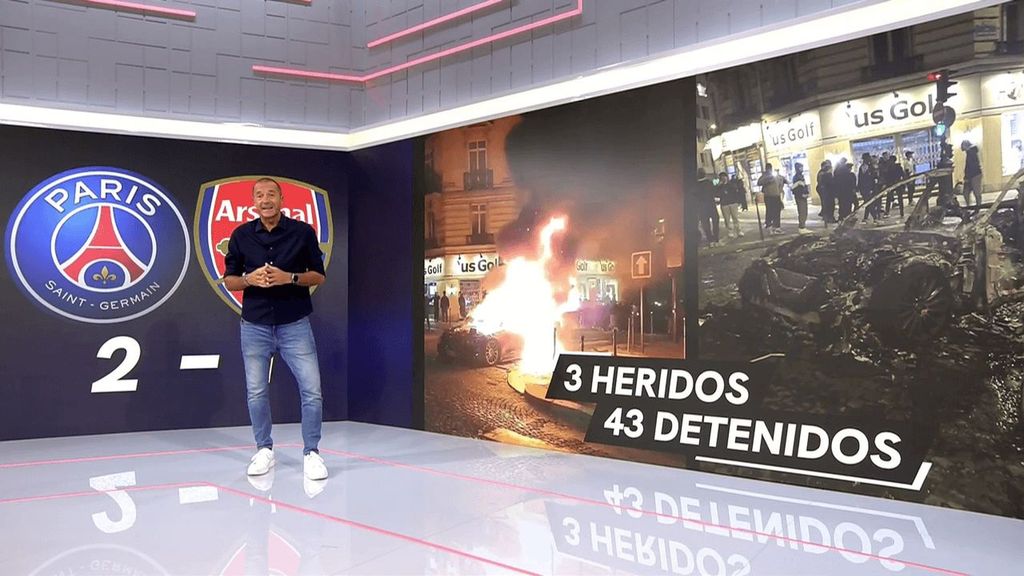 Los disturbios en París tras la clasificación del PSG a la final de Champions