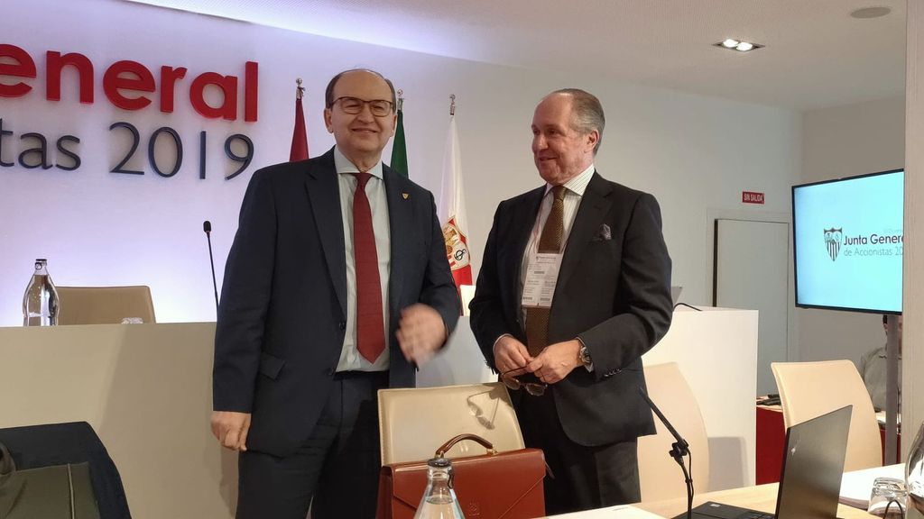 El inicio del discurso de Pepe Castro en la Junta de Accionistas del Sevilla 2019