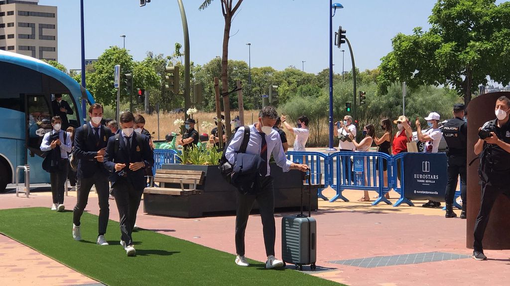 La selección española llega a Sevilla para su debut en la EURO 2020