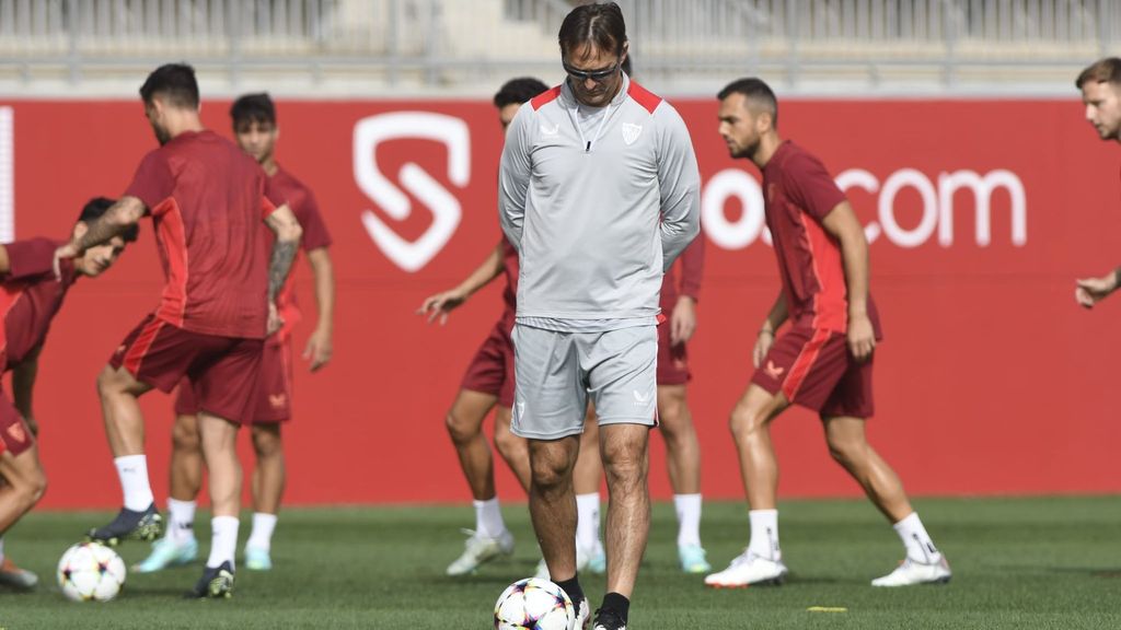 El Sevilla FC prepara el partido de Champions frente al Borussia Dortmund con la novedad de Acuña