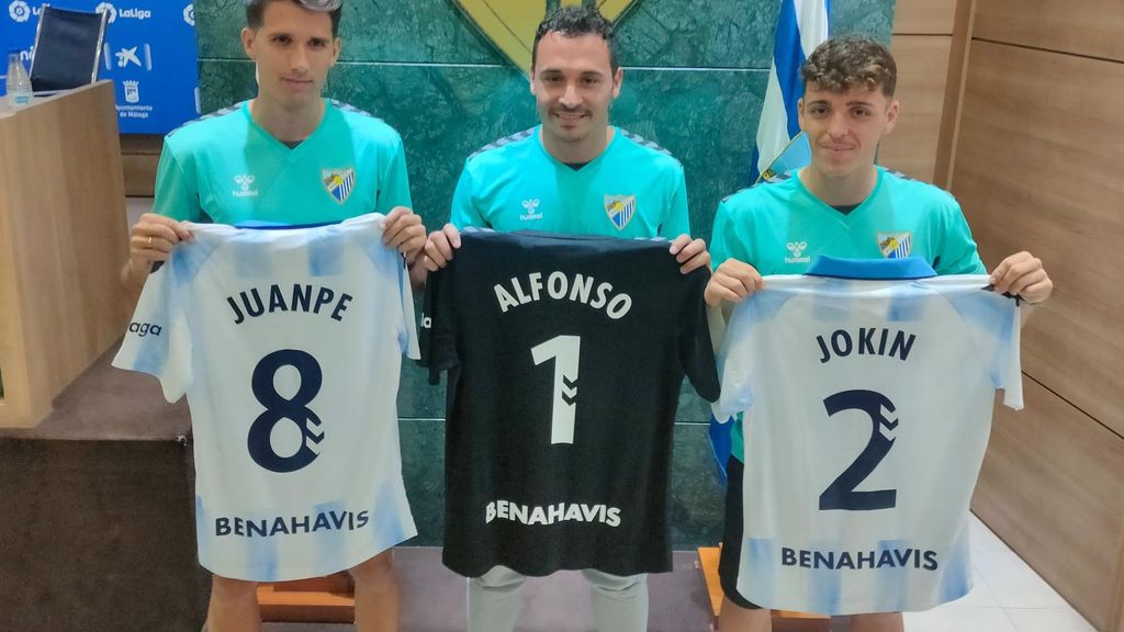 Presentación de Juanpe, Gabilondo y Herrero, fichajes del Málaga CF