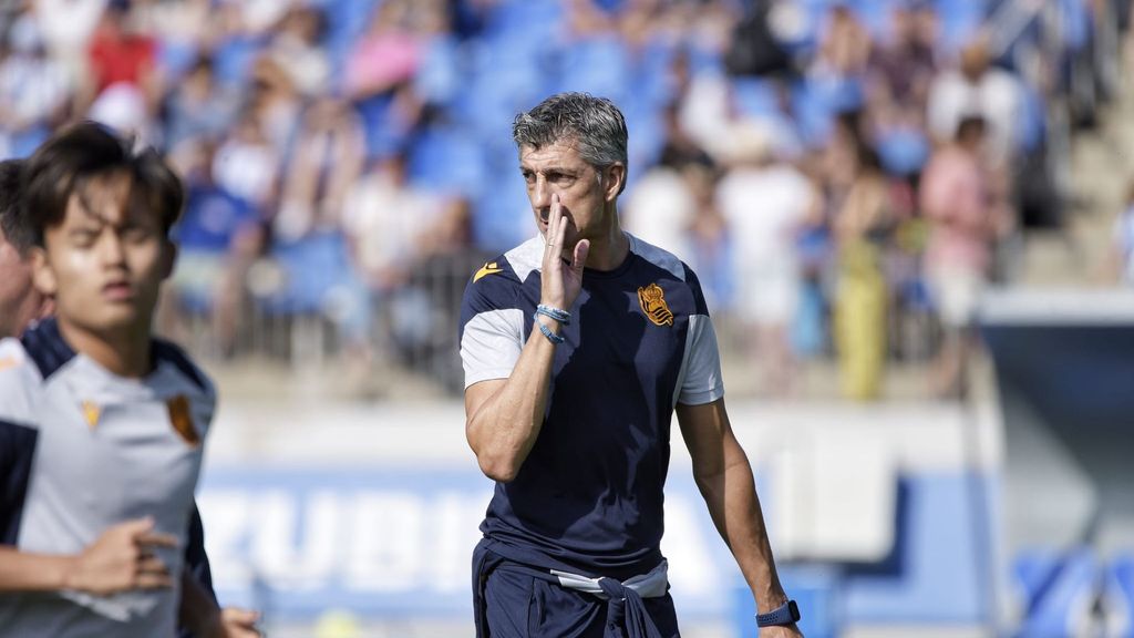 La bronca de Imanol Alguacil a sus futbolistas en un entrenamiento de la Real Sociedad