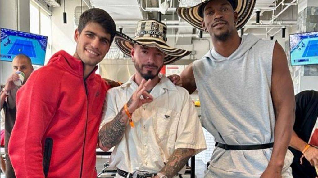 El encuentro entre Carlos Alcaraz, J Balvin y Jimmy Butler