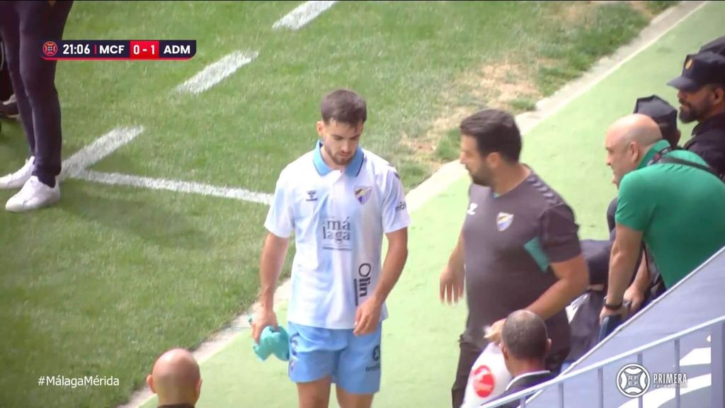 Lesión de Ramón en el Málaga-Mérida