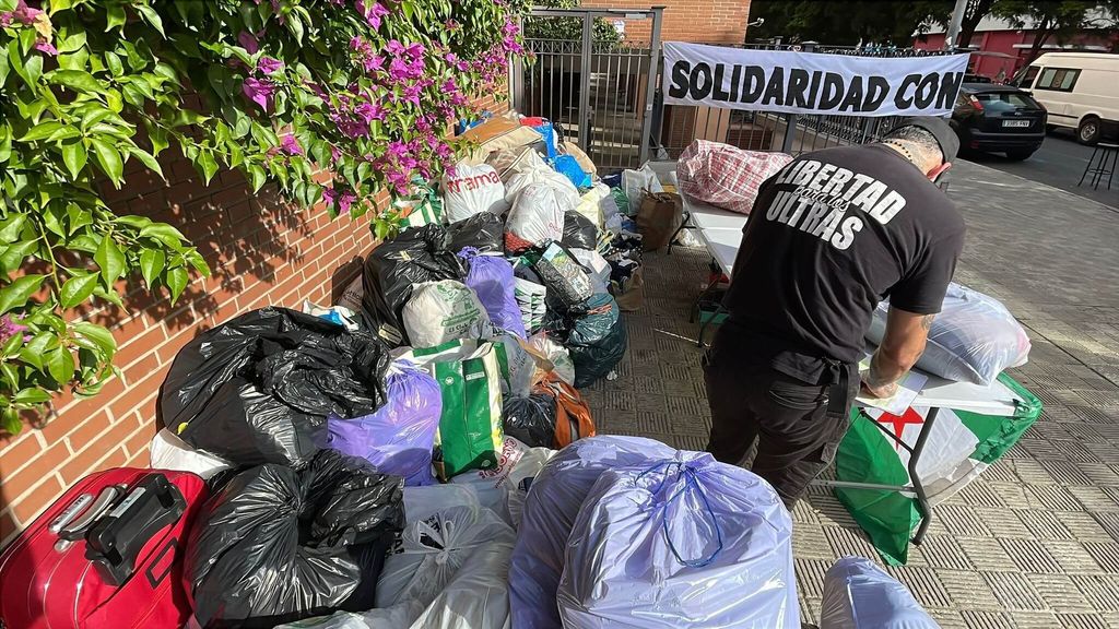 Biris Norte del Sevilla recoge ayuda para los damnificados por la DANA en Valencia