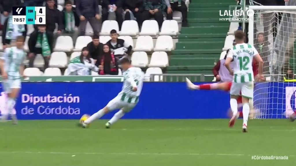 Córdoba 5-0 Granada: Gol de Pedro Ortiz (4-0)