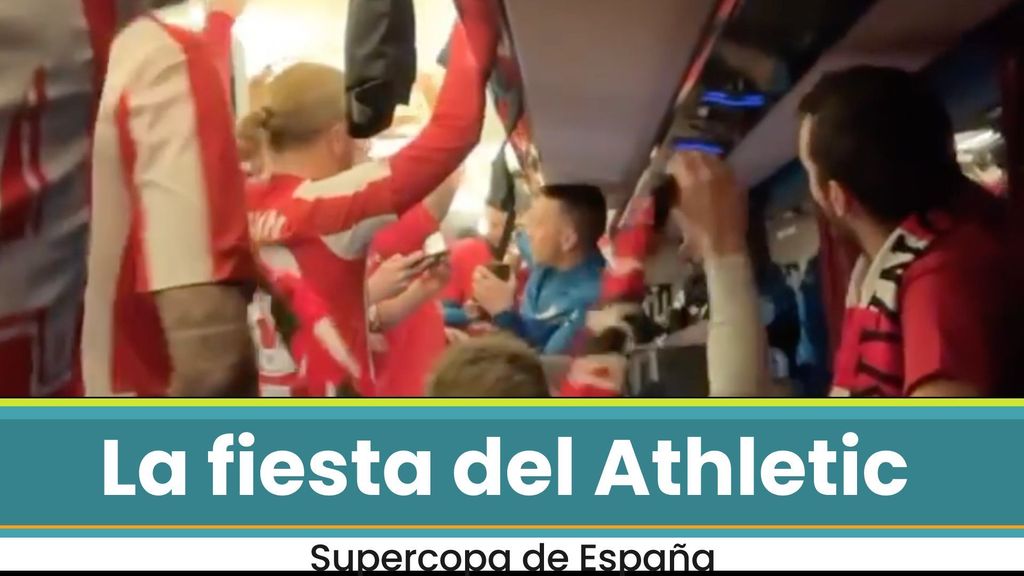 Supercopa de España: La fiesta en el autobús del Athletic de Bilbao