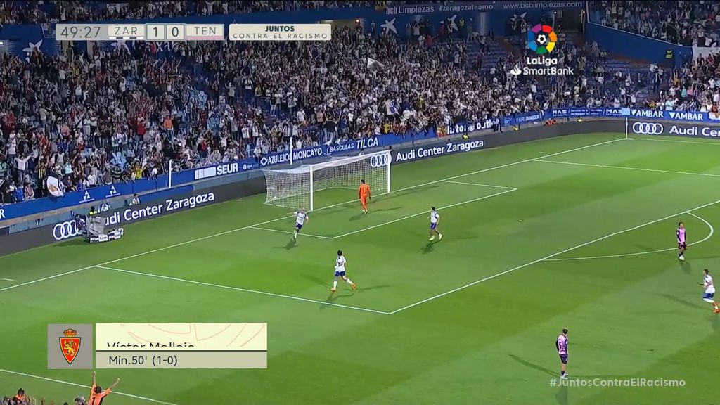 Zaragoza 1-0 Tenerife: Gol de Mollejo