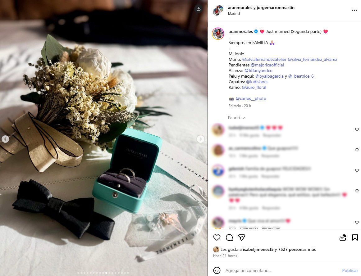 Algunos detalles de la boda de Arancha Morales y Jorge Marrón