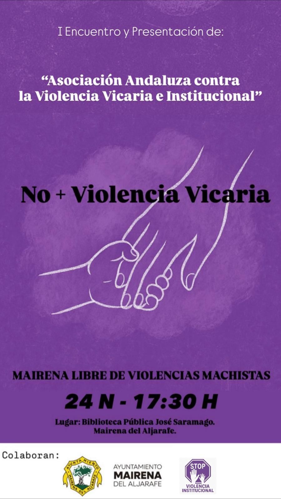 Cartel Asociación Andaluza "Stop Violencia Institucional y Vicaria"