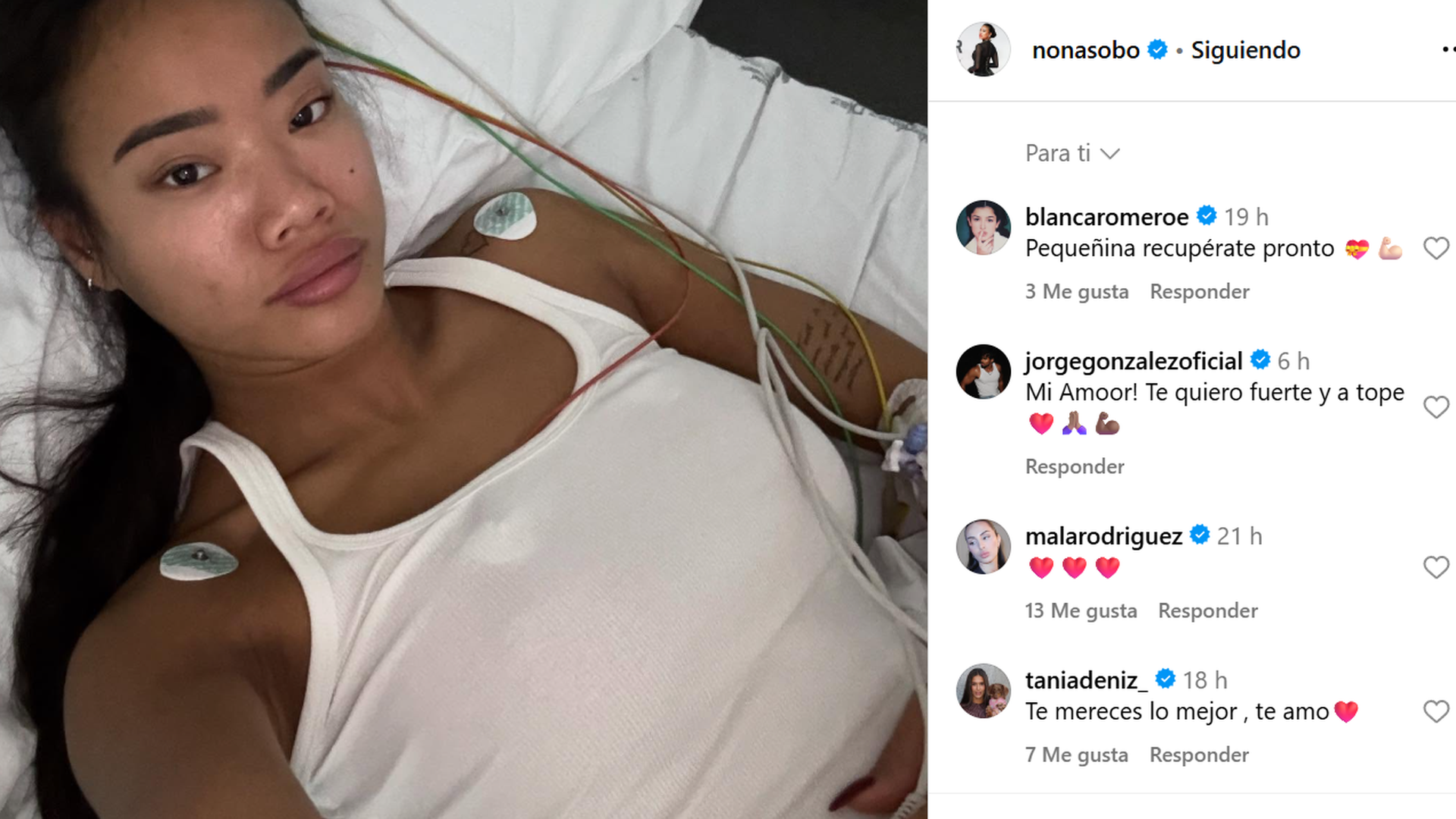 Los comentarios de apoyo a Nona Sobo